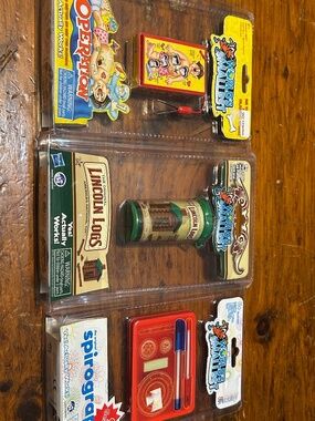 Lot of 3 World’s Smallest toys Spirograph, Lincoln Logs, Operation